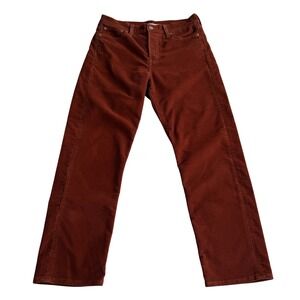 Levi's Wedgie Straight Rust Red Stretch Corduroy Button Fly Pants Jeans W29 L28
